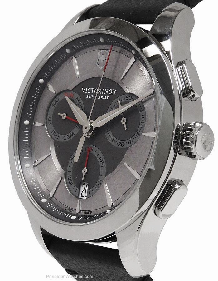 Victorinox Swiss Army Mens Alliance Chrono - Stainless - Black Strap - Date