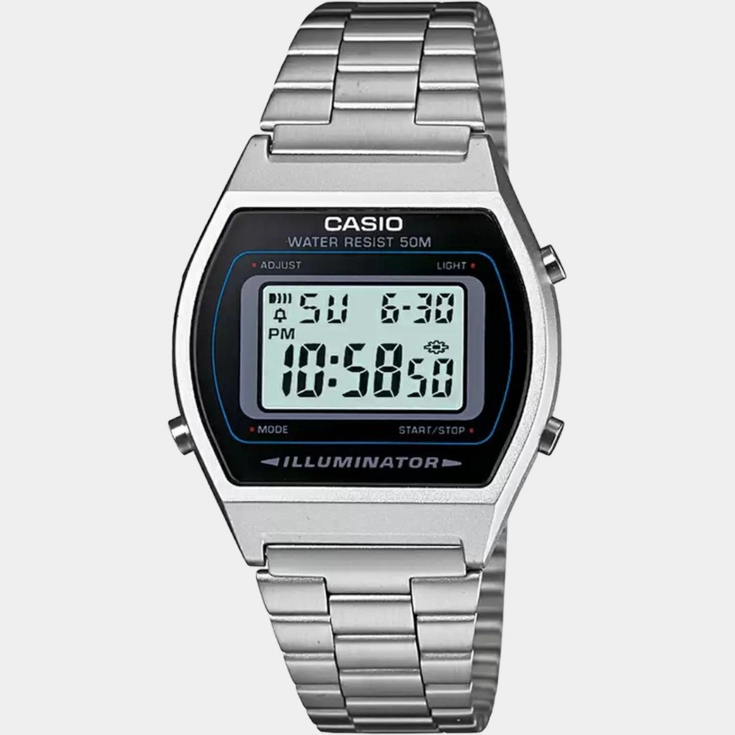 Vintage Men's Digital Stainless Steel Watch D129 - B640WD-1AVDF