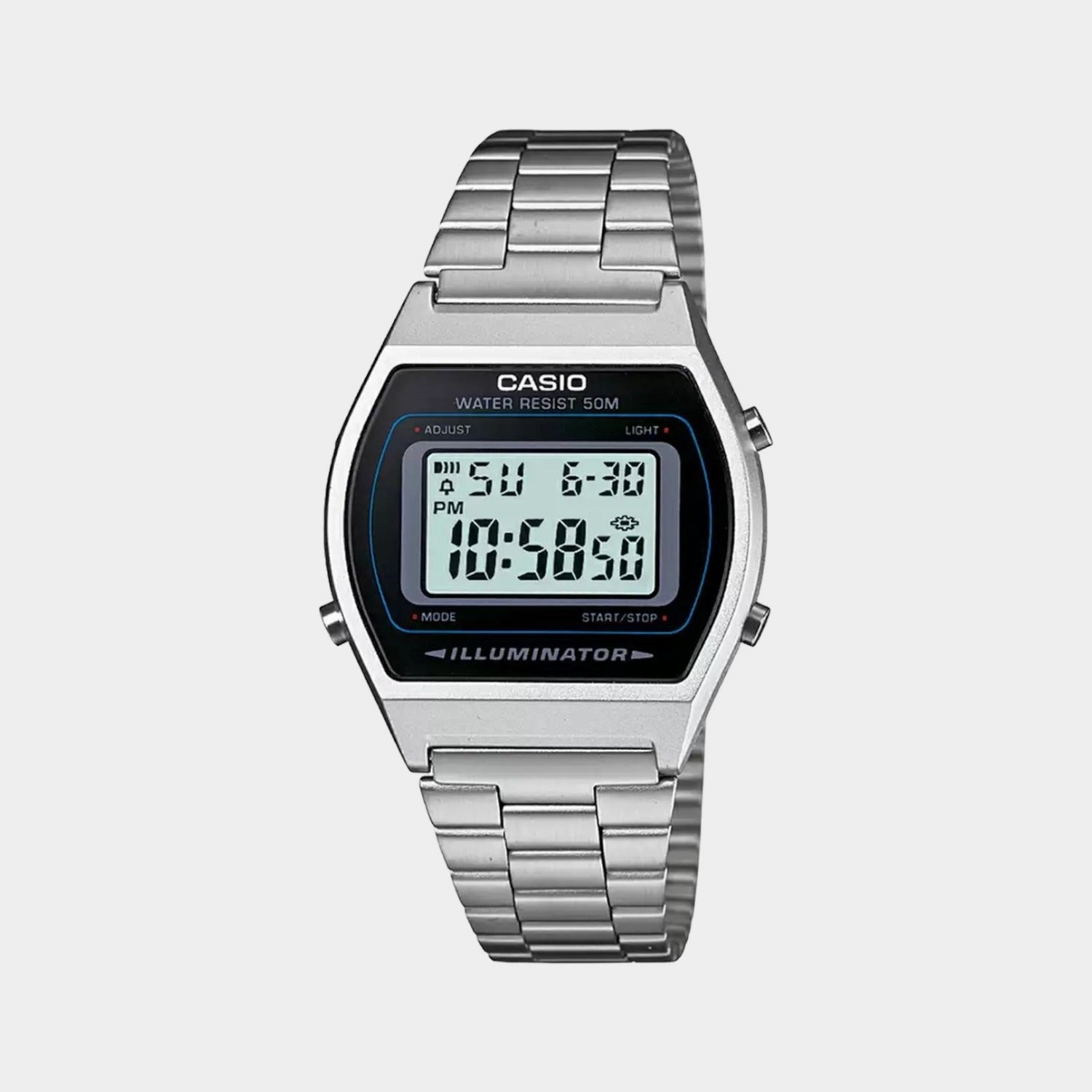 Vintage Men's Digital Stainless Steel Watch D129 - B640WD-1AVDF