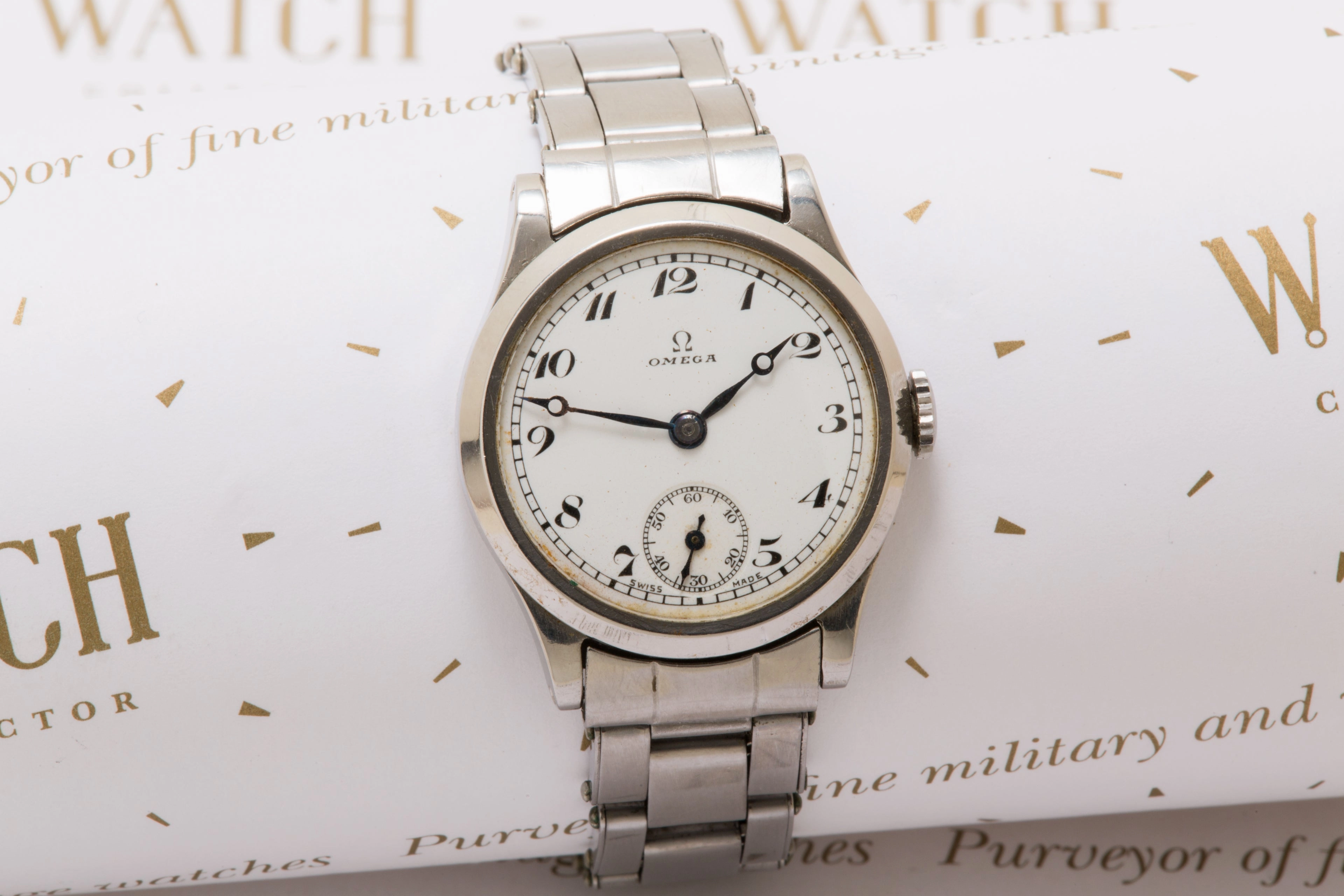 vintage Omega 26.5 SOB enamel dial SOLD