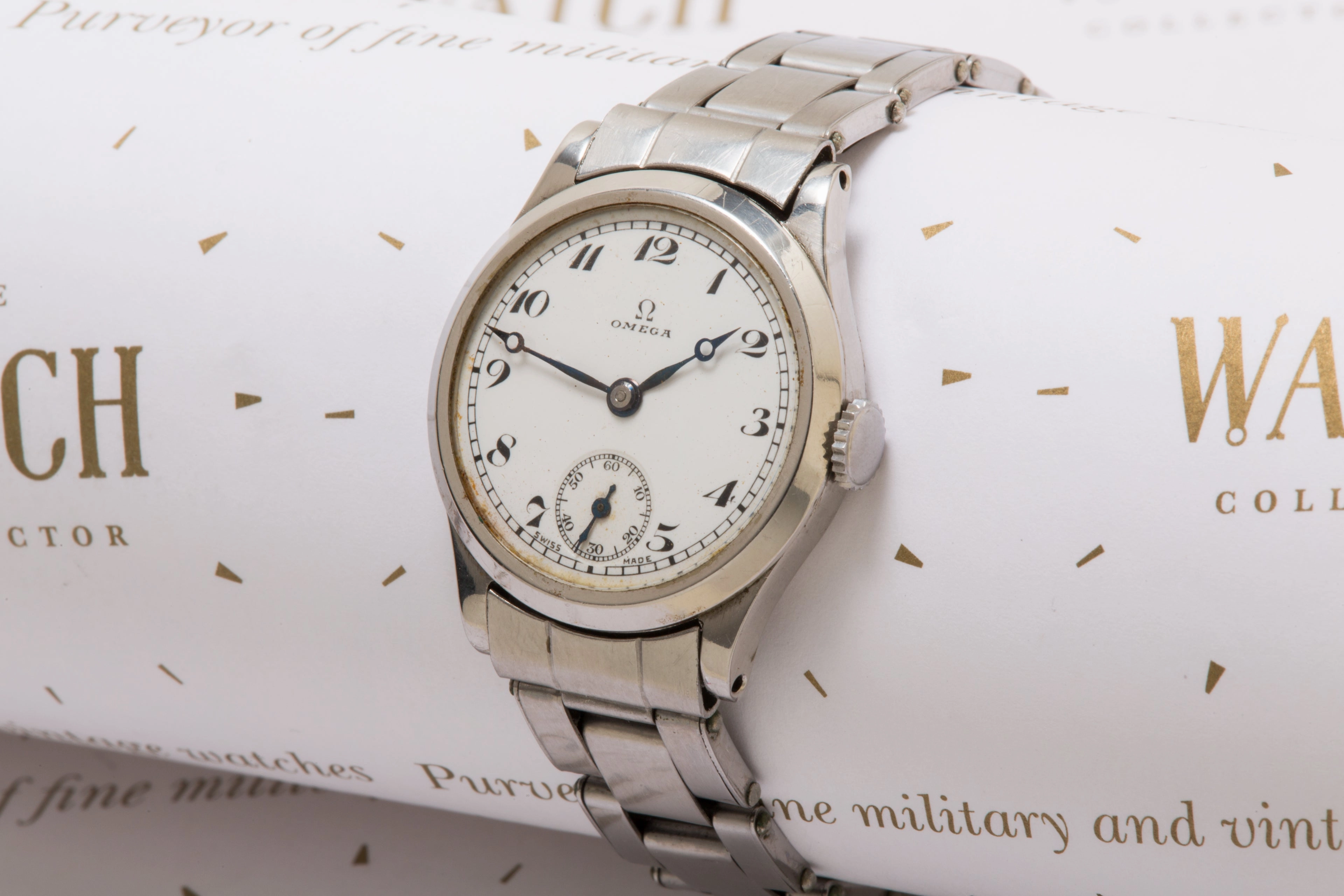 vintage Omega 26.5 SOB enamel dial SOLD