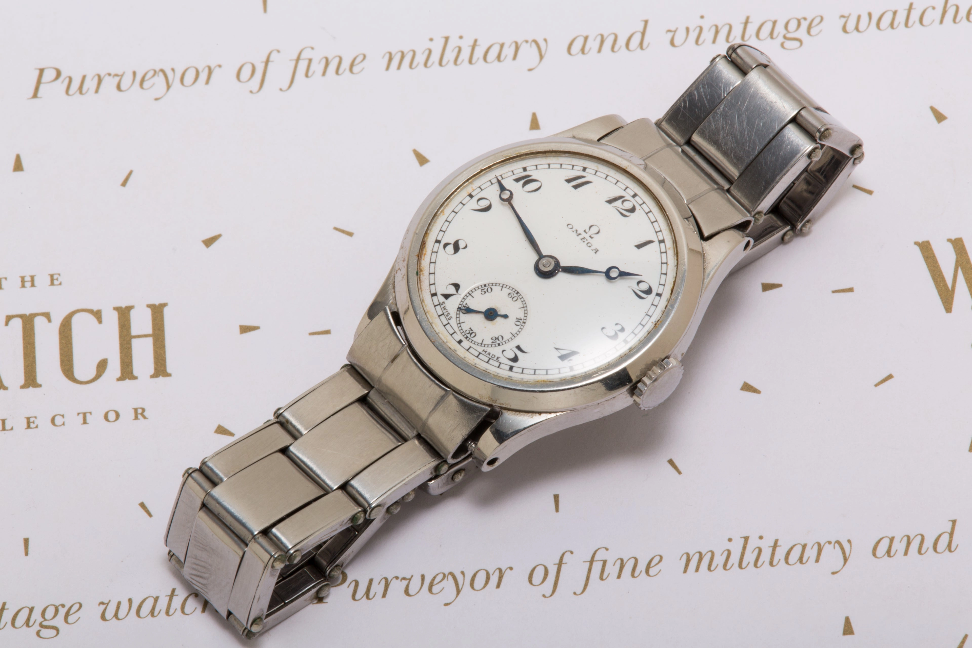 vintage Omega 26.5 SOB enamel dial SOLD