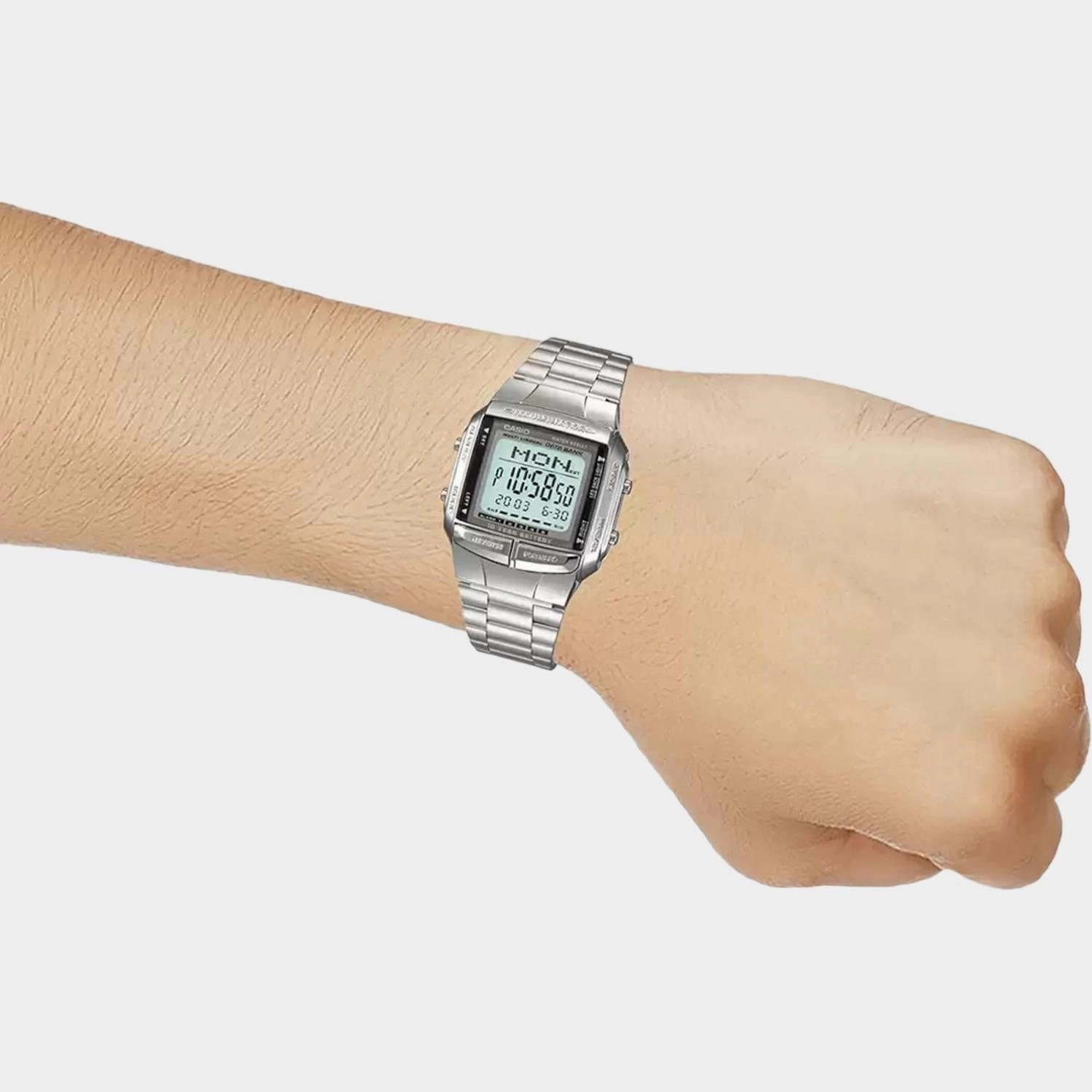 Vintage Silver Digital Unisex Stainless Steel Watch DB27 - DB-360-1ASDF