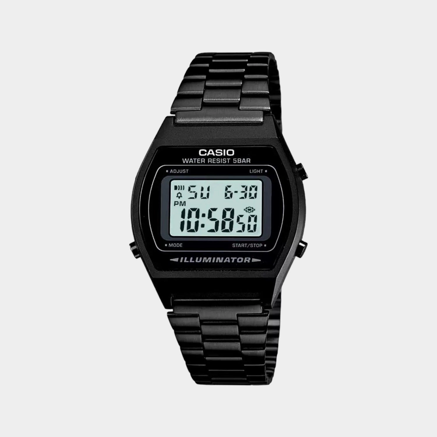 Vintage Unisex Black Digital Stainless Steel Watch D180 - B640WB-1ADF