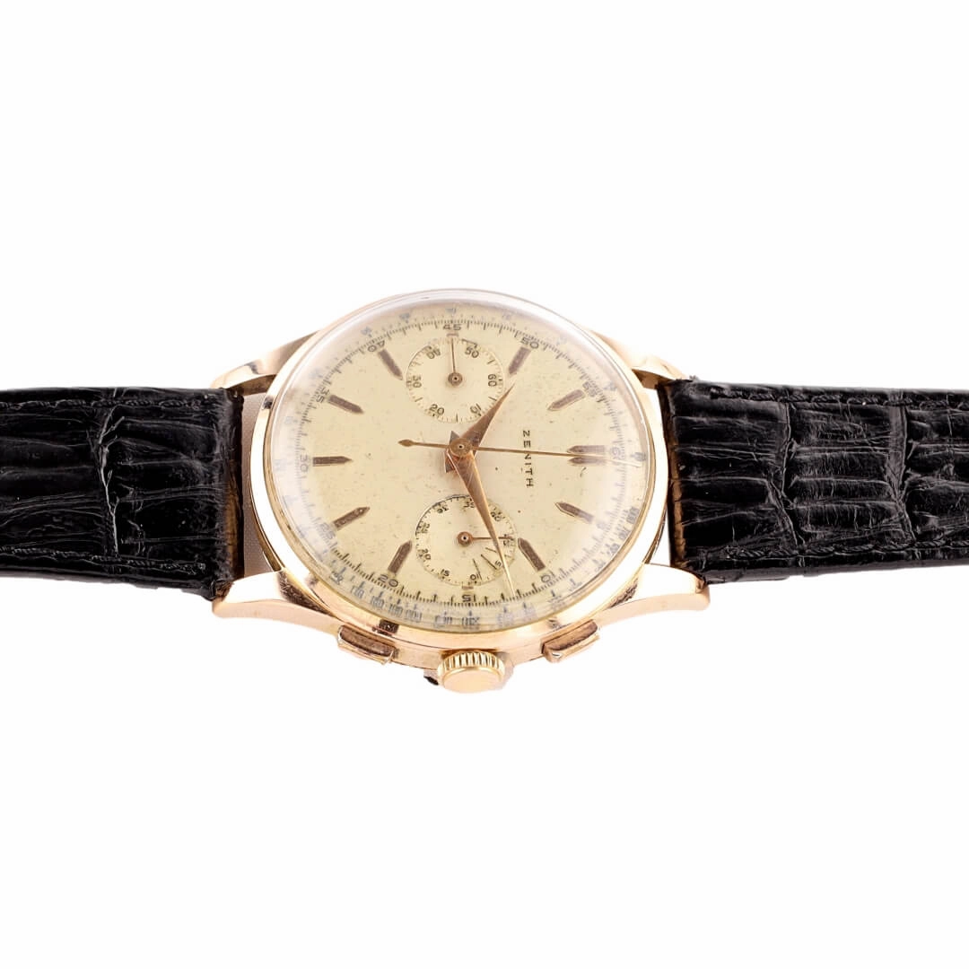 Vintage Zenith Chronograph  18k Rose Gold, Zenith Caliber 156 (Circa 1950s)