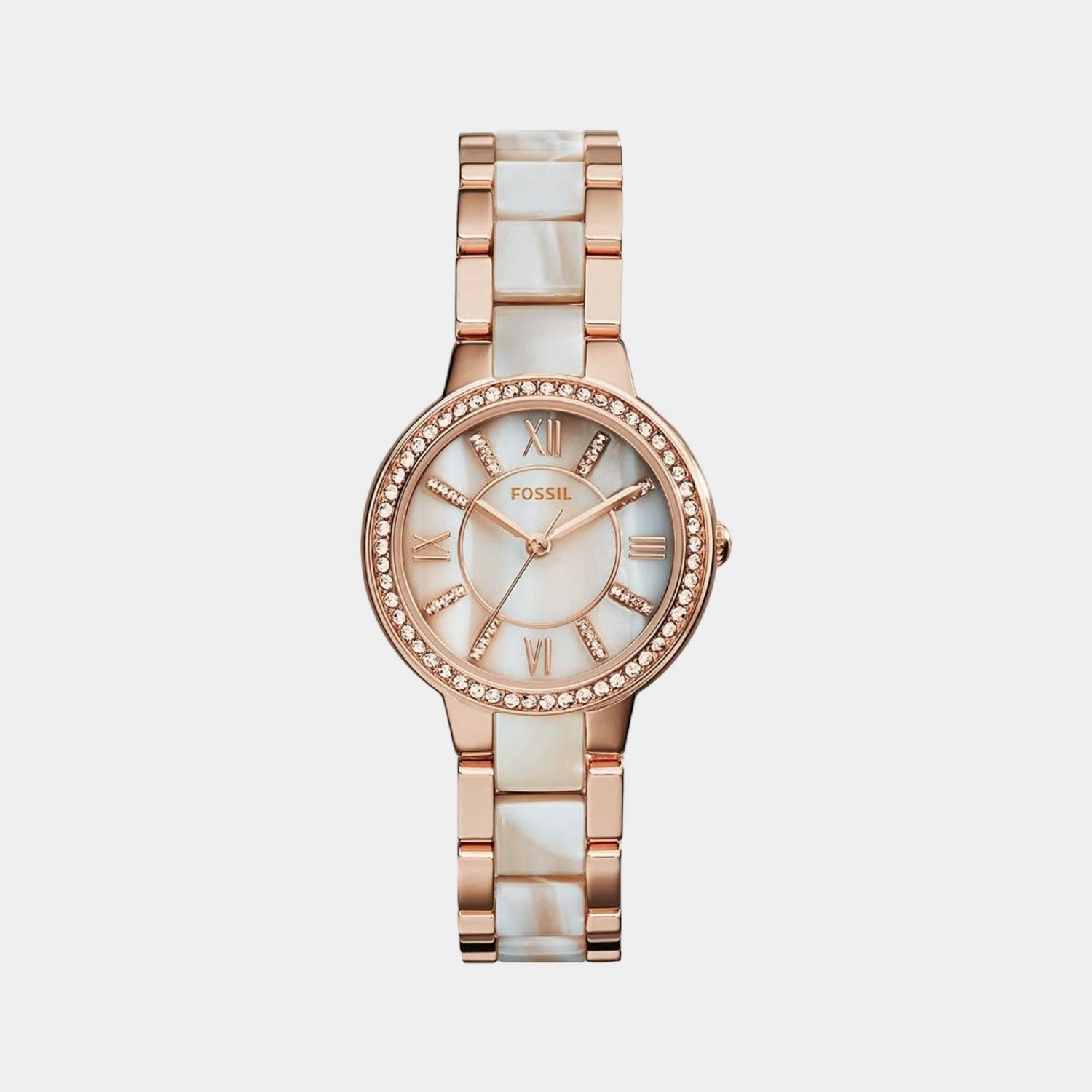 Virginia Women Quartz Mother Of Pearl Dial Analog Stainless Steel Watch ES3716