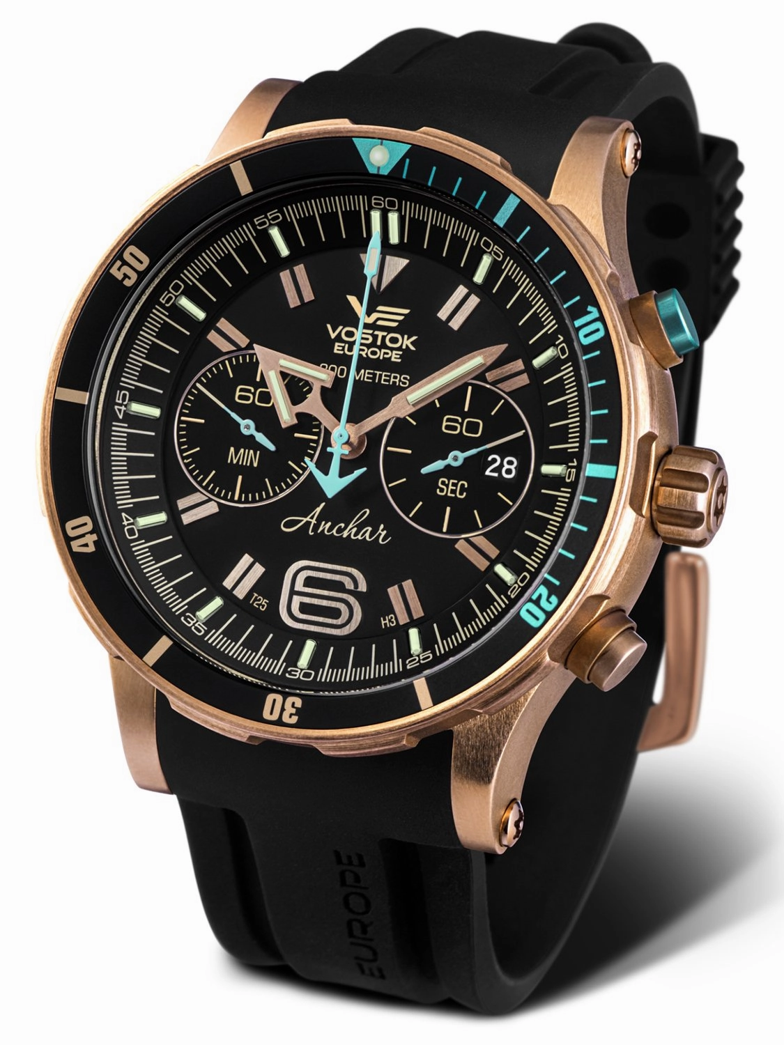 Vostok-Europe ANCHAR Bronze Chronograph - Mens Diving Watch 6S21-510O585
