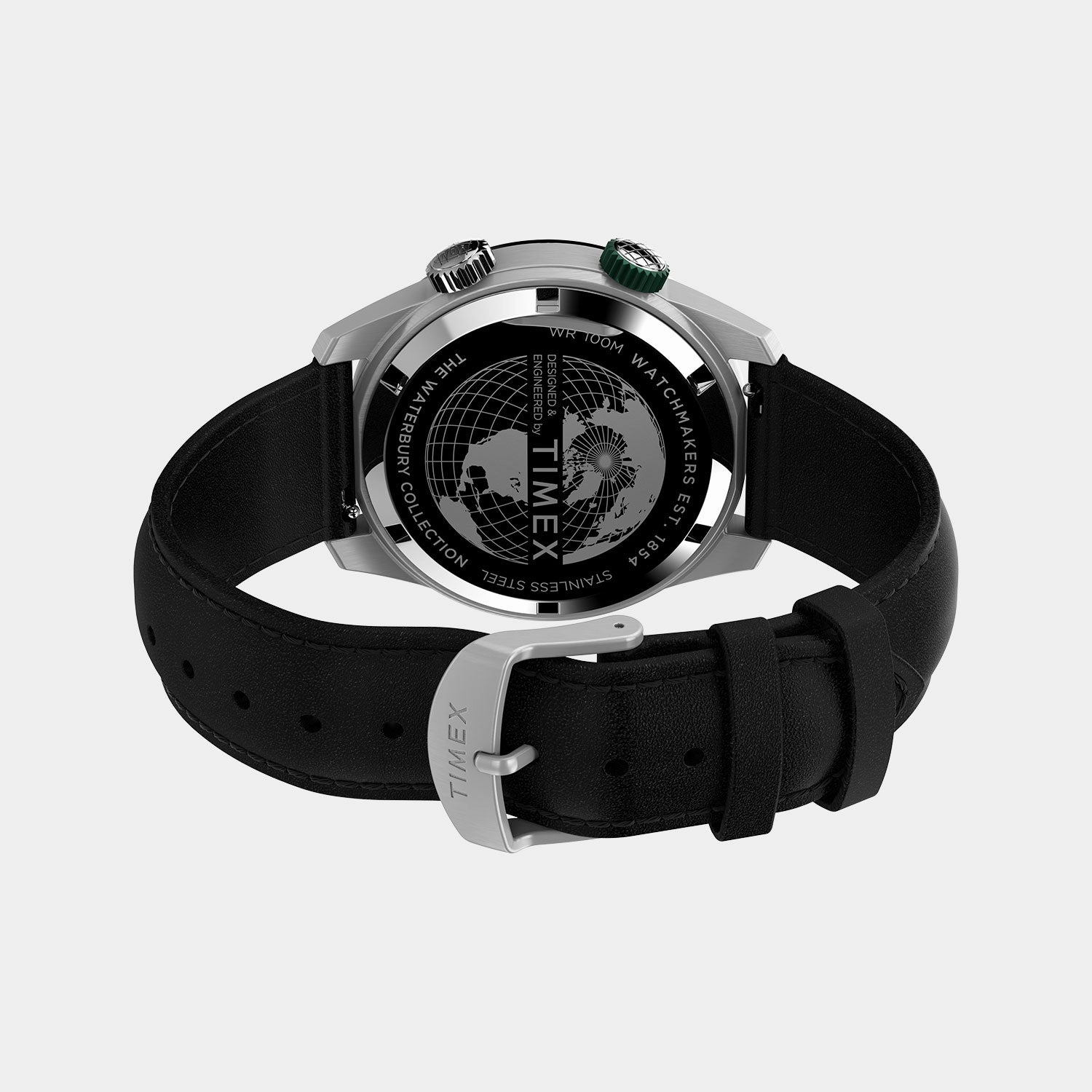 Waterbury Men Black Analog Leather Watch TW2V49800UJ
