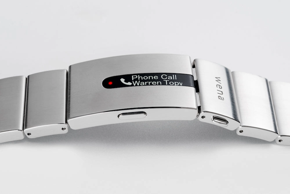 Wena Watch Wrist Pro With Silver Solar Chronograph Face