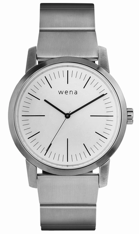 Wena Watch Wrist Pro With White Quartz Three Hands Face