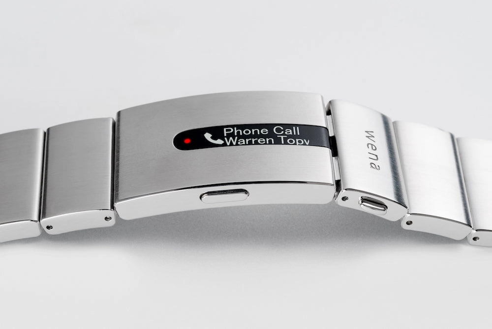 Wena Watch Wrist Pro With White Quartz Three Hands Face