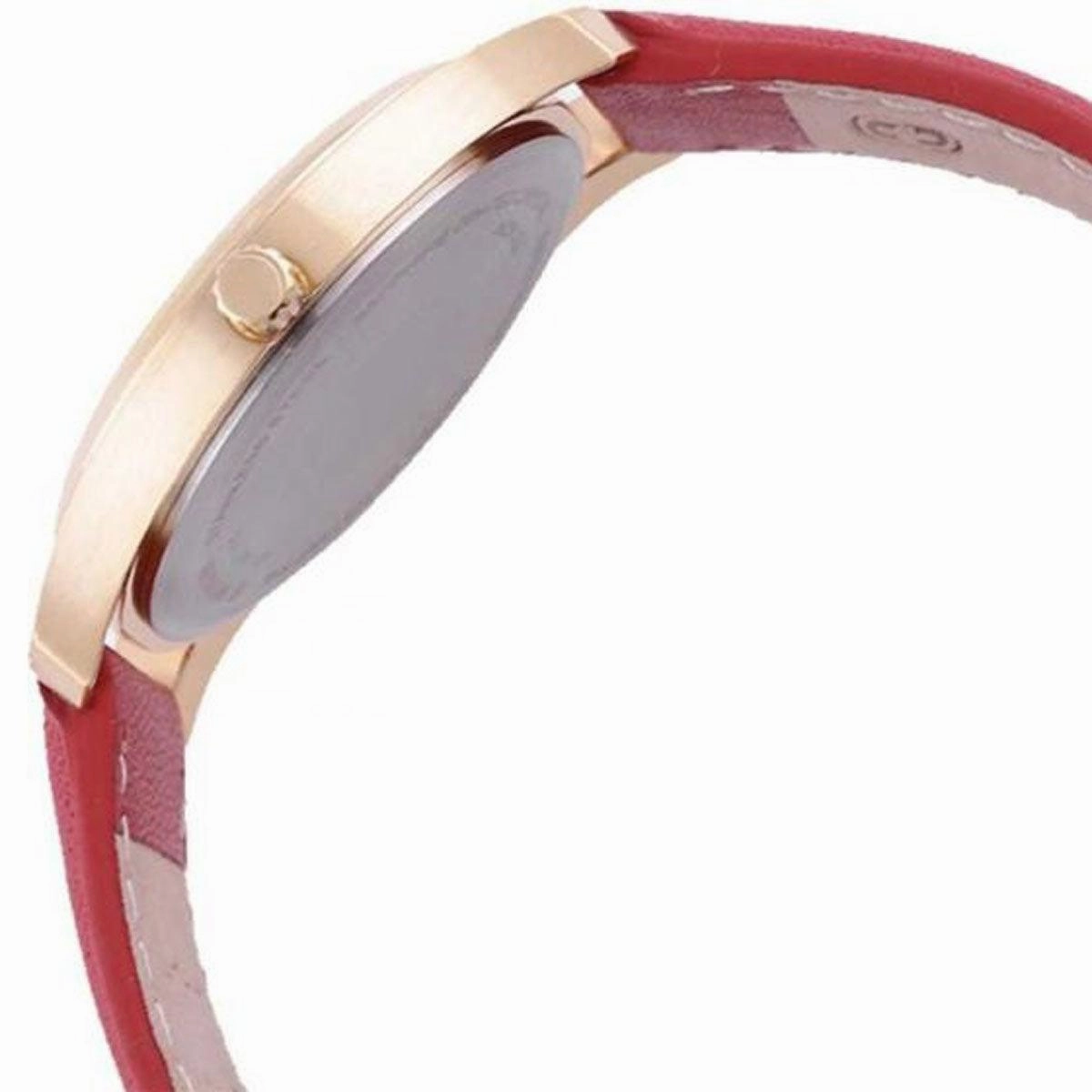 Wenger Women's Quartz Watch - City Very Silver Dial Red Leather Strap | 01.1421.113