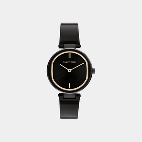 Women Black Analog Stainless Steel Watch 25200310