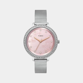 Women Pink Analog Stainless Steel Watch TWEL14700