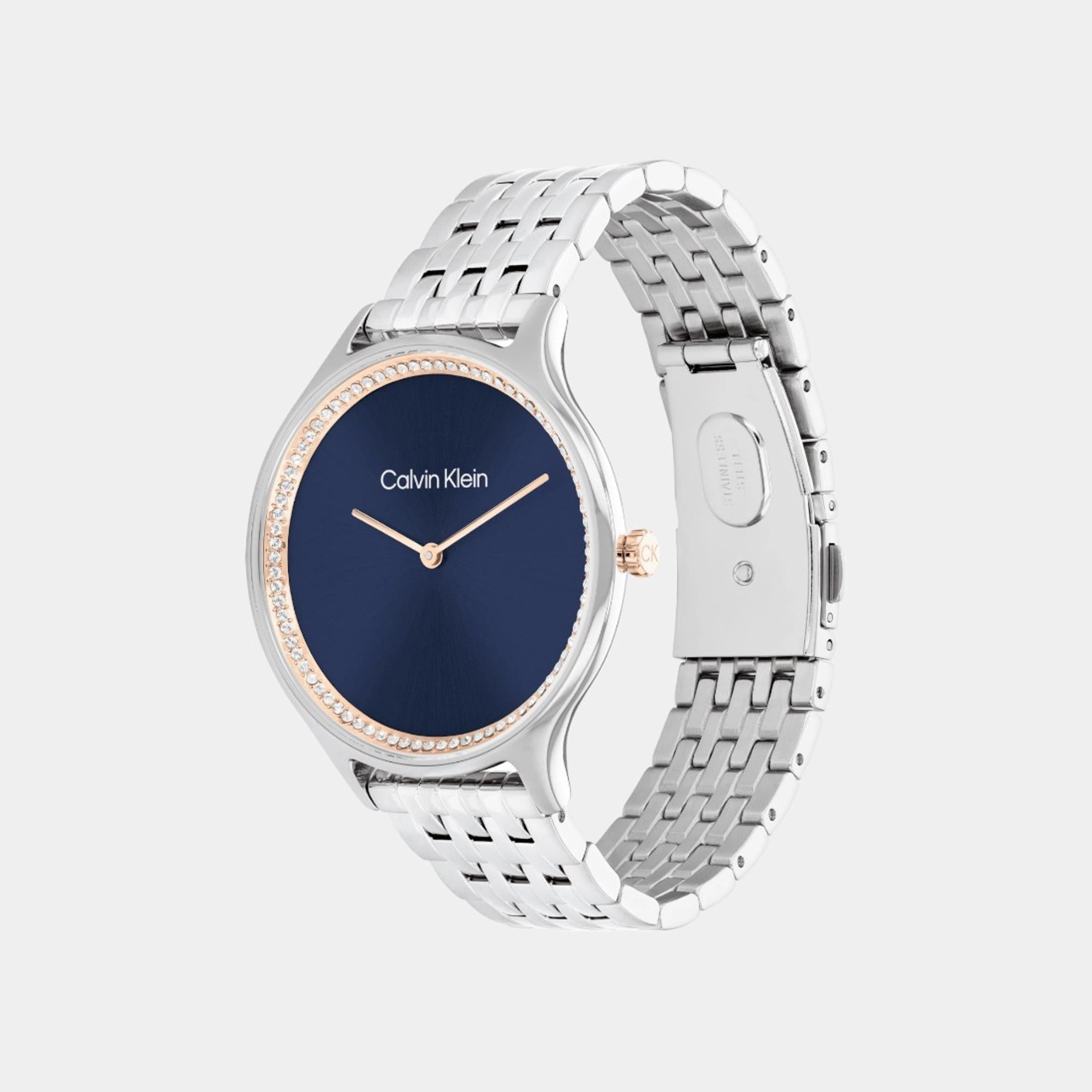 Women  Quartz Analog Blue Dial Stainless Steel Watch 25100001