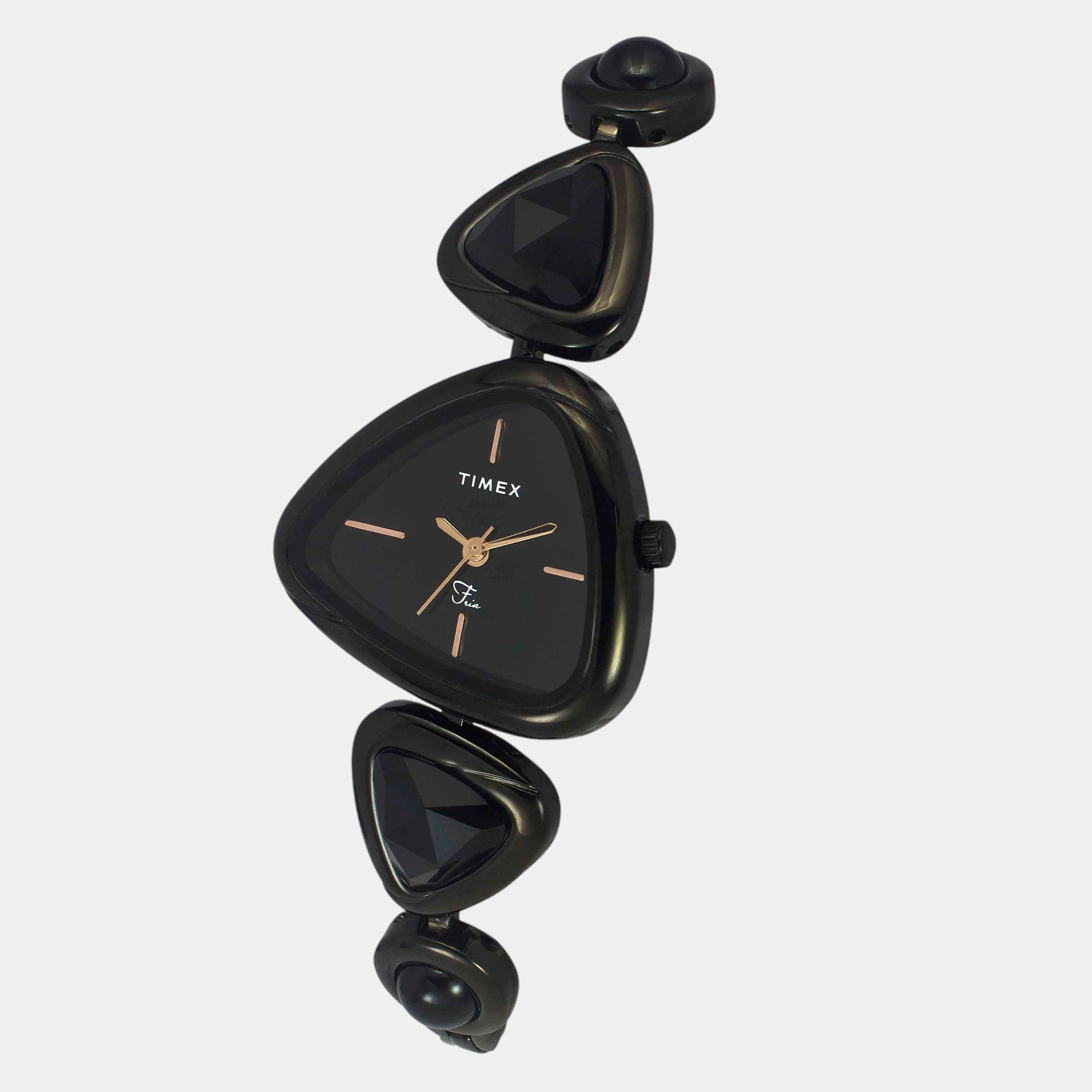 Women Quartz Black Dial Analog Brass Watch TWEL17701