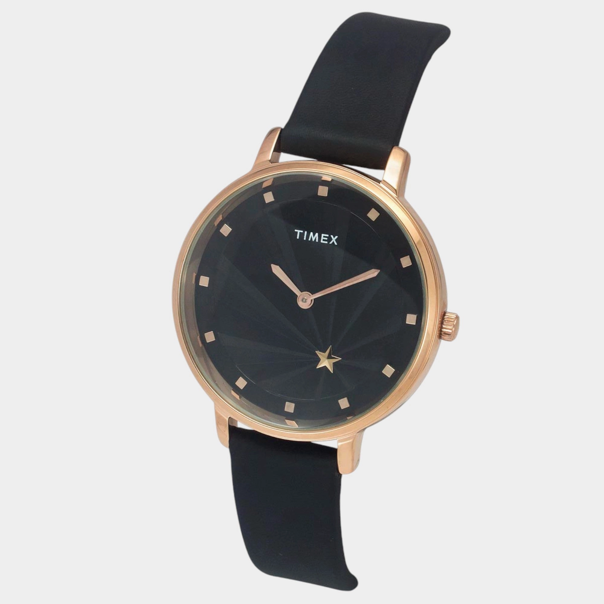 Women Quartz Black Dial Analog Leather Watch TWEL19101