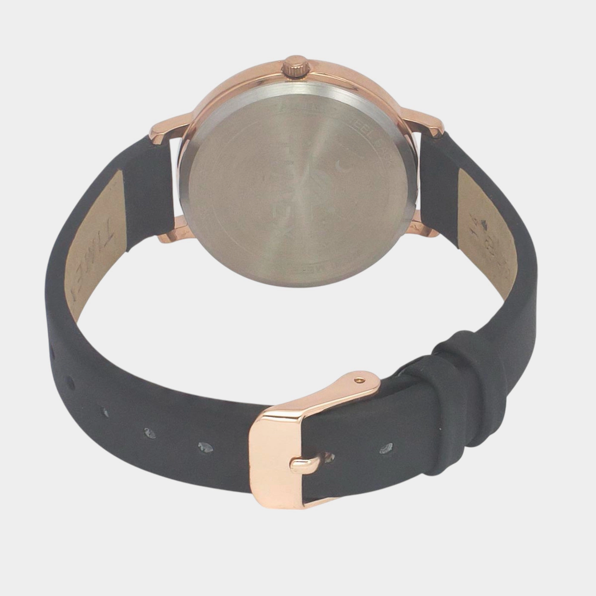 Women Quartz Black Dial Analog Leather Watch TWEL19101