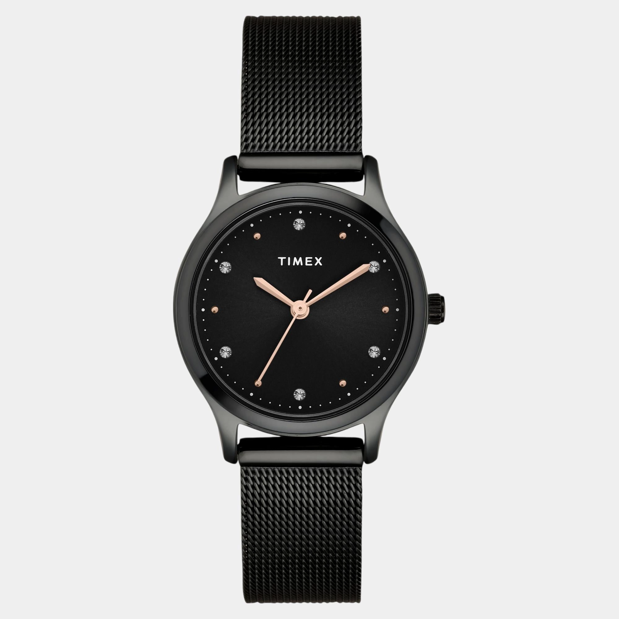 Women Quartz Black Dial Analog Stainless Steel Watch TW0TL8716