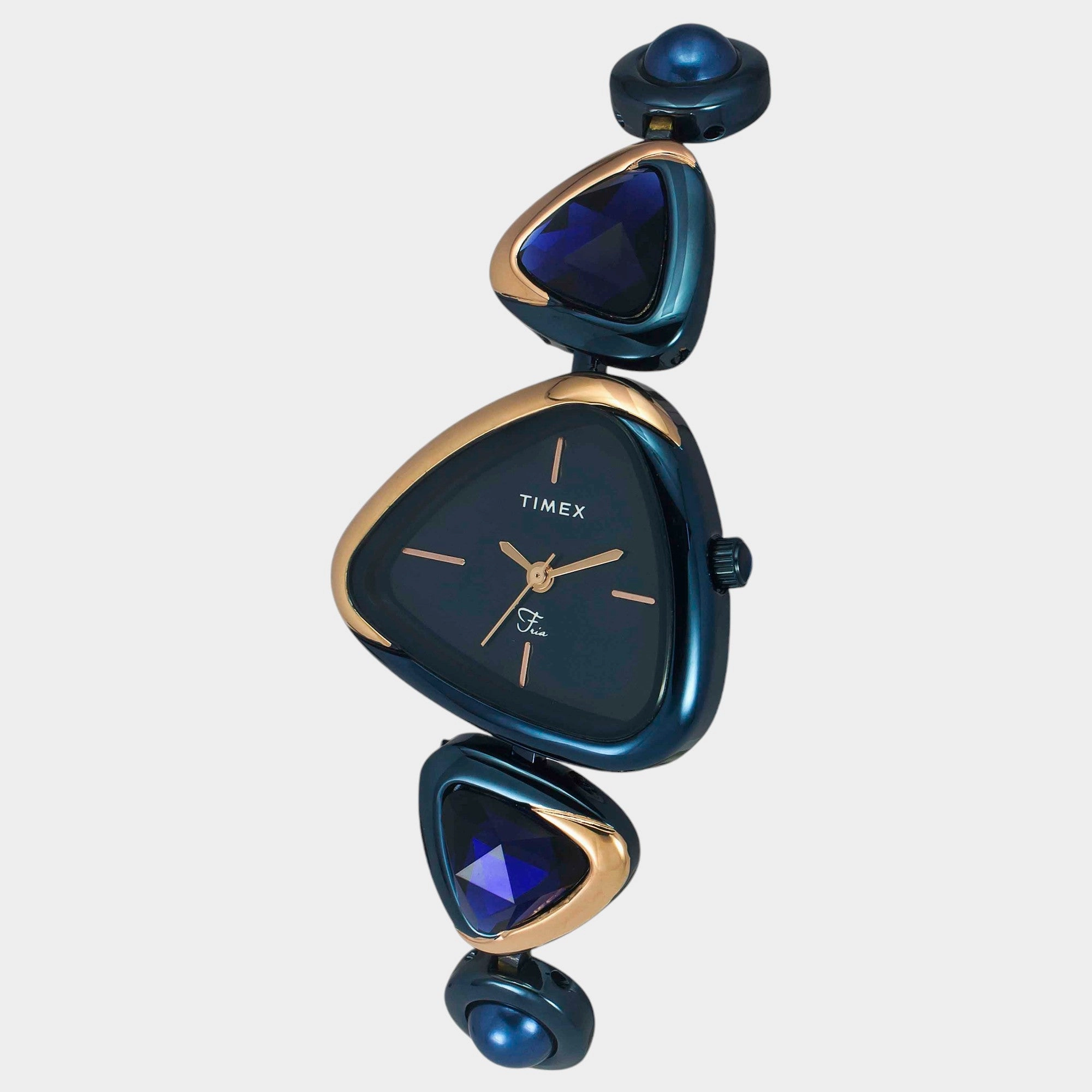 Women Quartz Blue Dial Analog Brass Watch TWEL17702