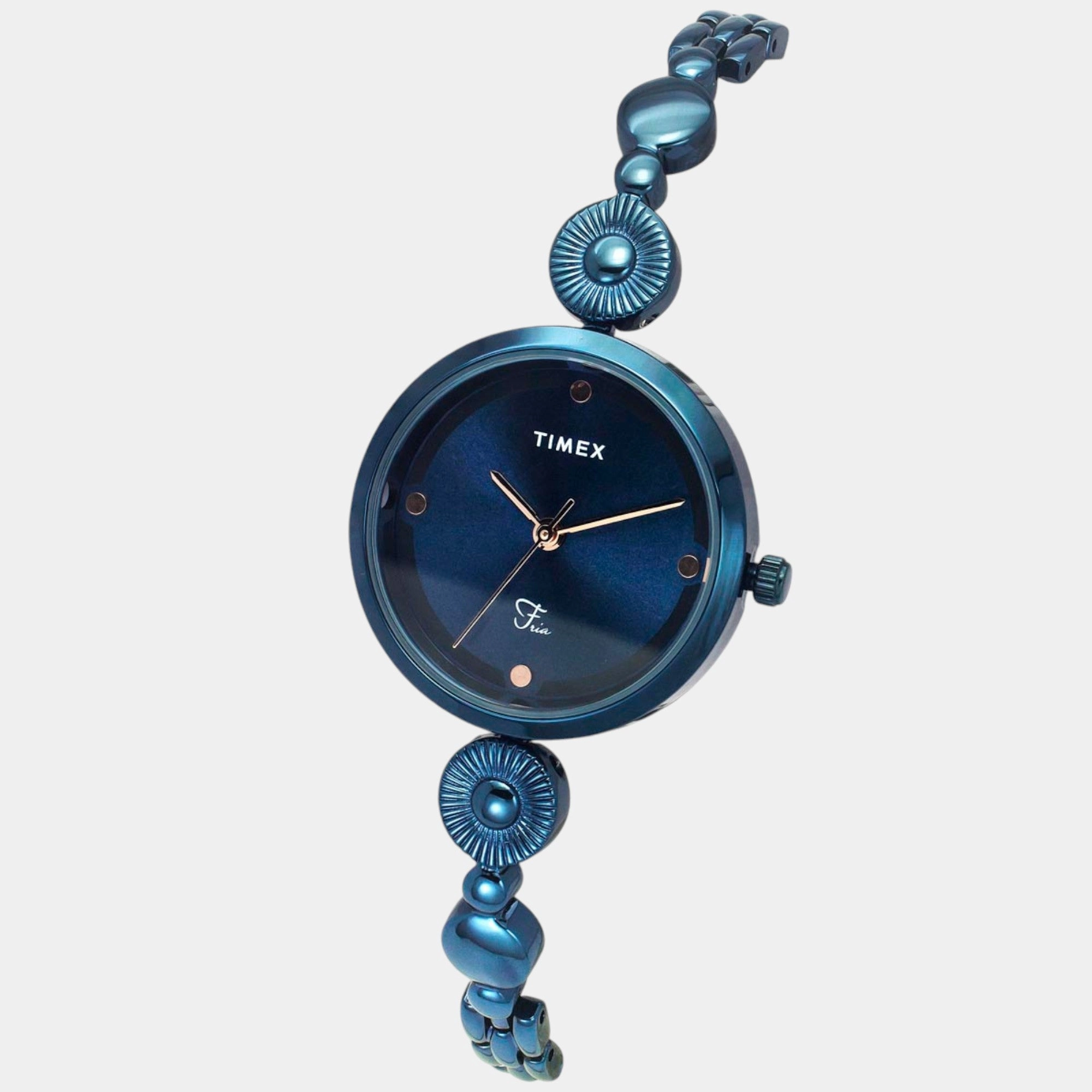 Women Quartz Blue Dial Analog Brass Watch TWEL18205