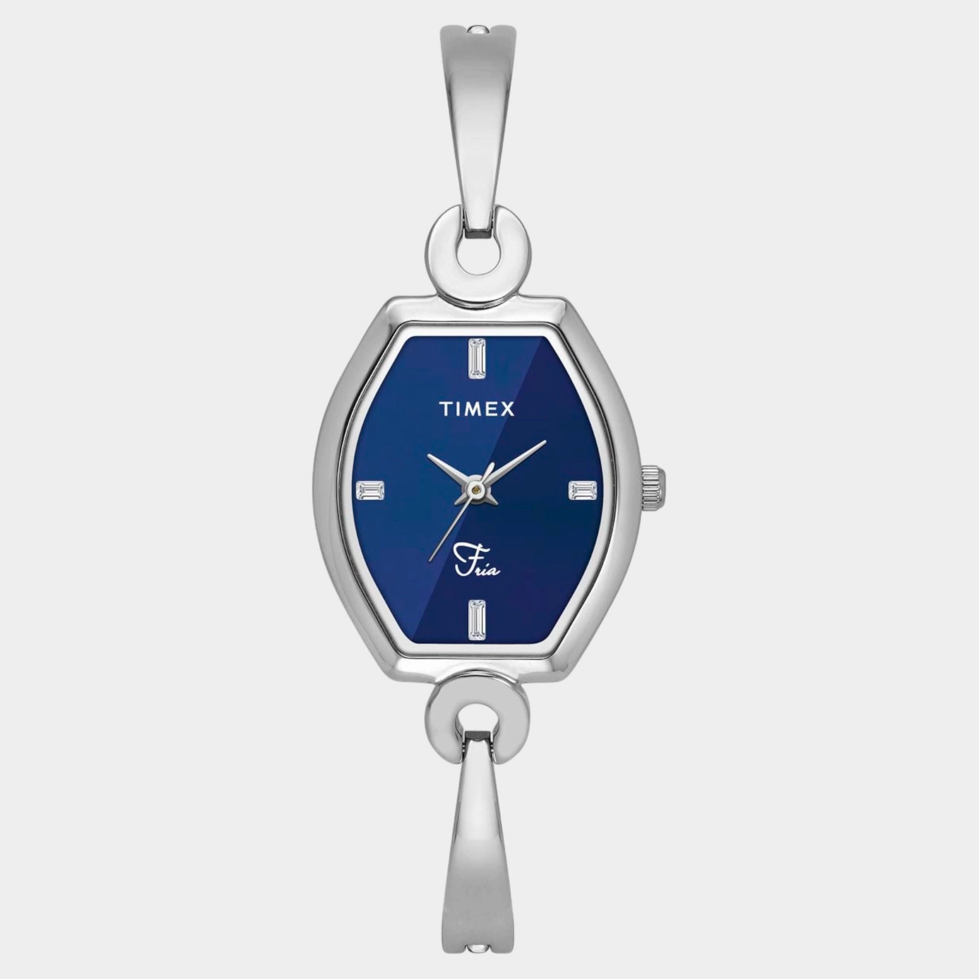 Women Quartz Blue Dial Analog Brass Watch TWEL19700