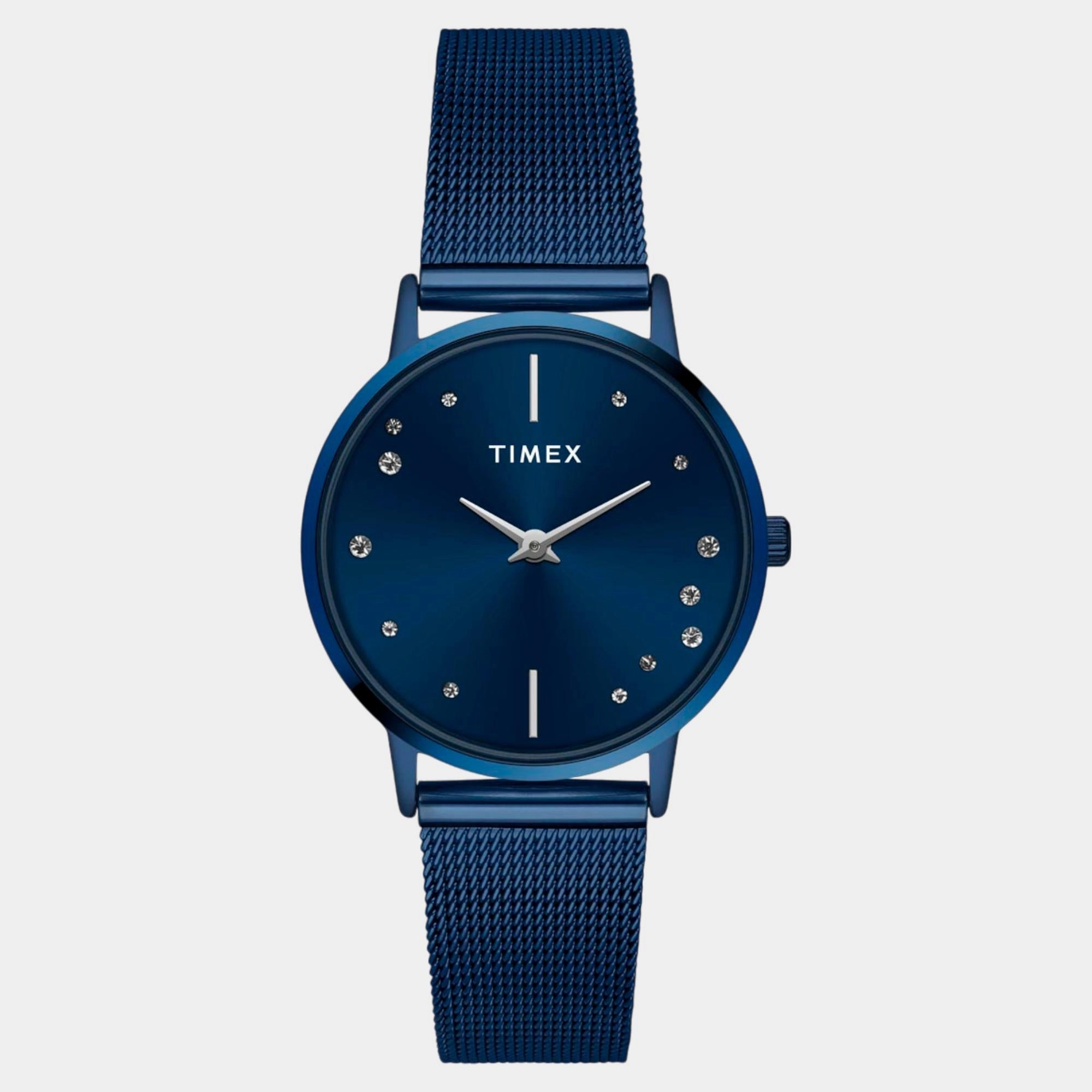 Women Quartz Blue Dial Analog Stainless Steel Watch TWEL15620