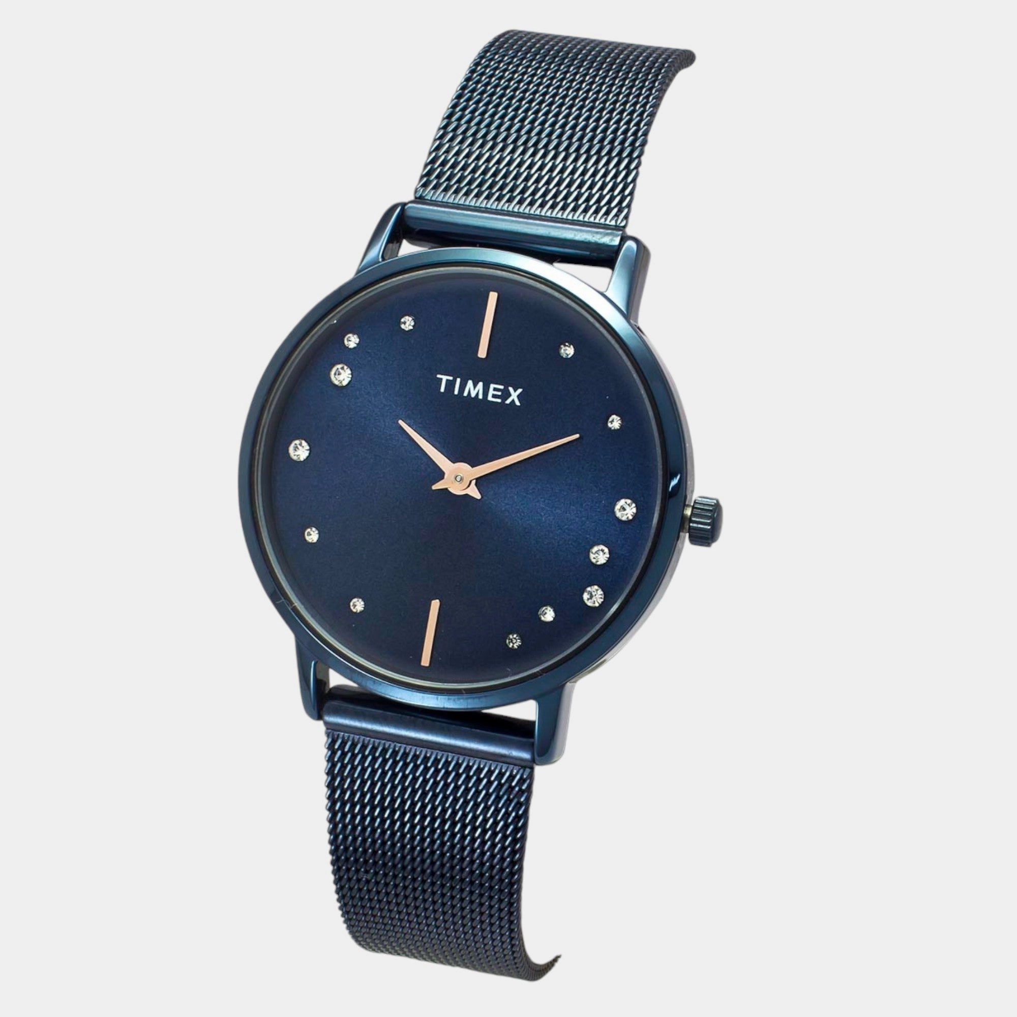 Women Quartz Blue Dial Analog Stainless Steel Watch TWEL15620