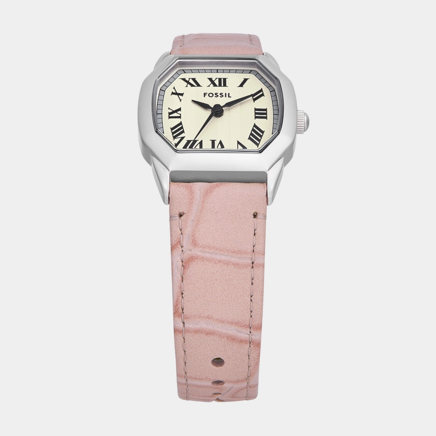 Women Quartz Cream Dial Analog Leather Watch ES5406
