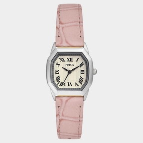 Women Quartz Cream Dial Analog Leather Watch ES5406