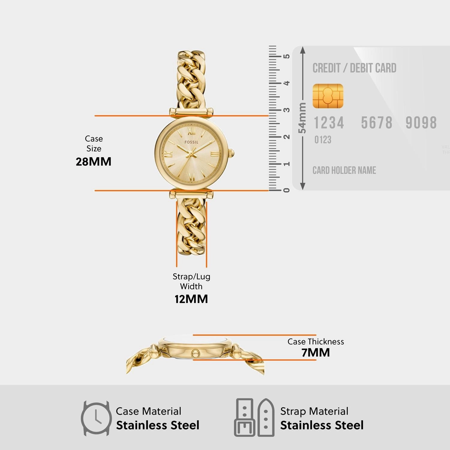 Women Quartz Gold Dial Analog Stainless Steel Watch ES5387SET