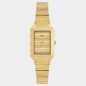 Women Quartz Gold Dial Analog Stainless Steel Watch ES5389