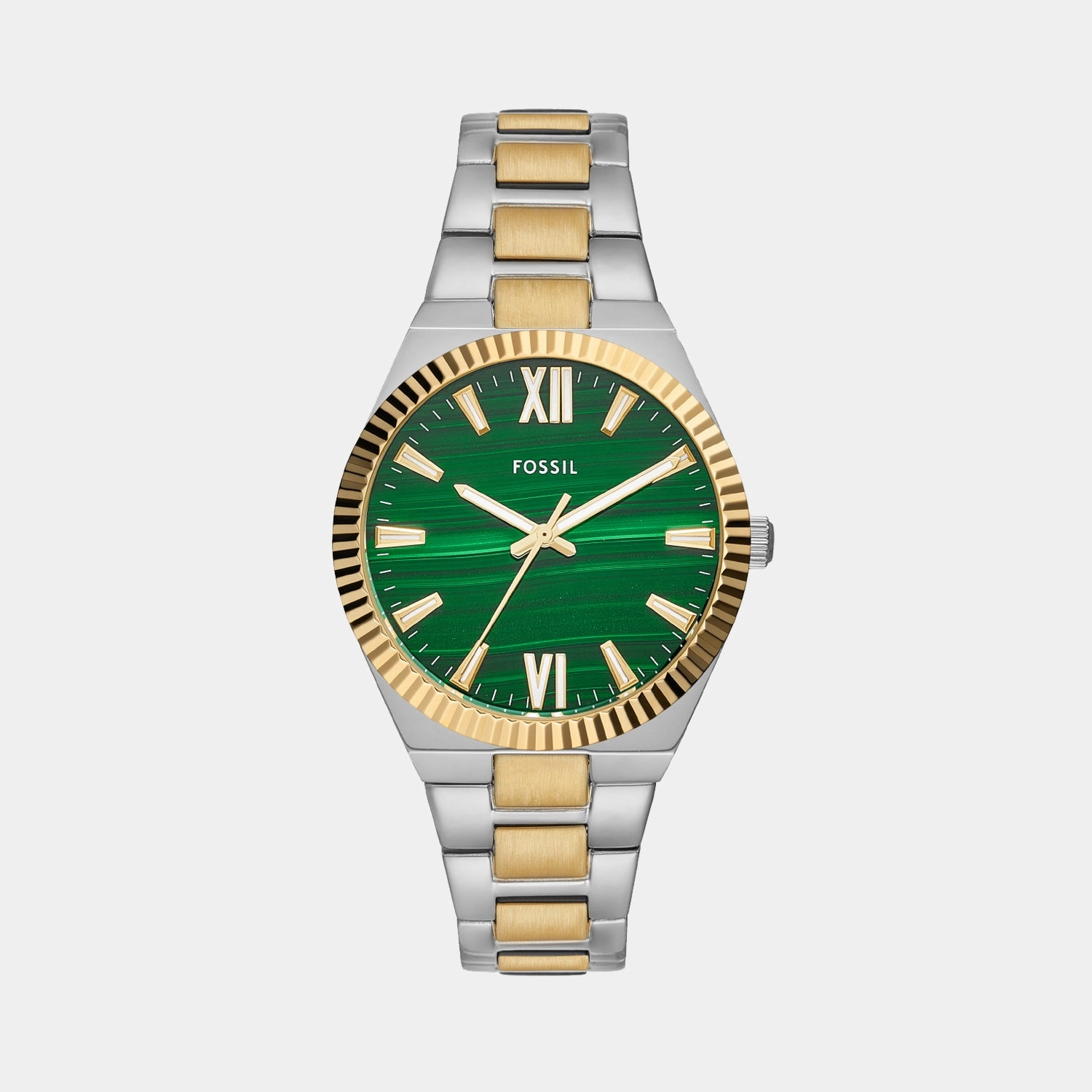 Women Quartz Green Dial Analog Stainless Steel Watch ES5334