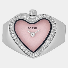 Women Quartz Pink Dial Analog Stainless Steel Watch ES5408