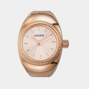 Women Quartz Rose Gold Dial Ring Analog Stainless Steel Watch ES5247