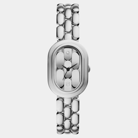 Women Quartz Silver Dial Analog Stainless Steel Watch ES5381