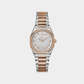 Women Quartz Silver Dial Analog Stainless Steel Watch Z25001L1MF