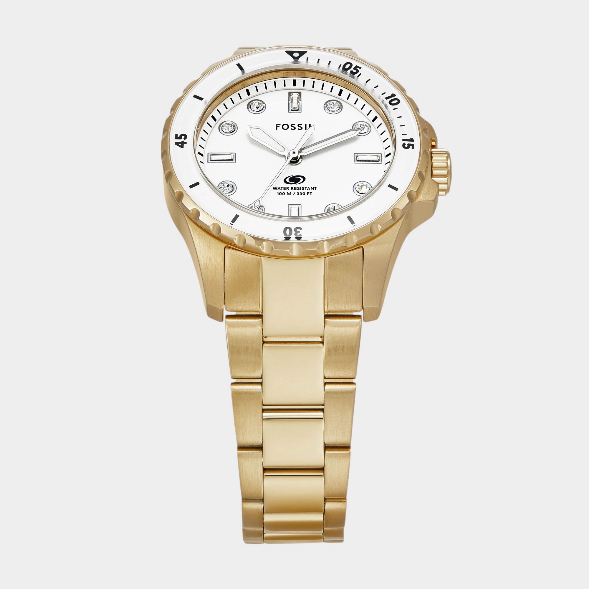 Women Quartz White Dial Analog Stainless Steel Watch ES5350