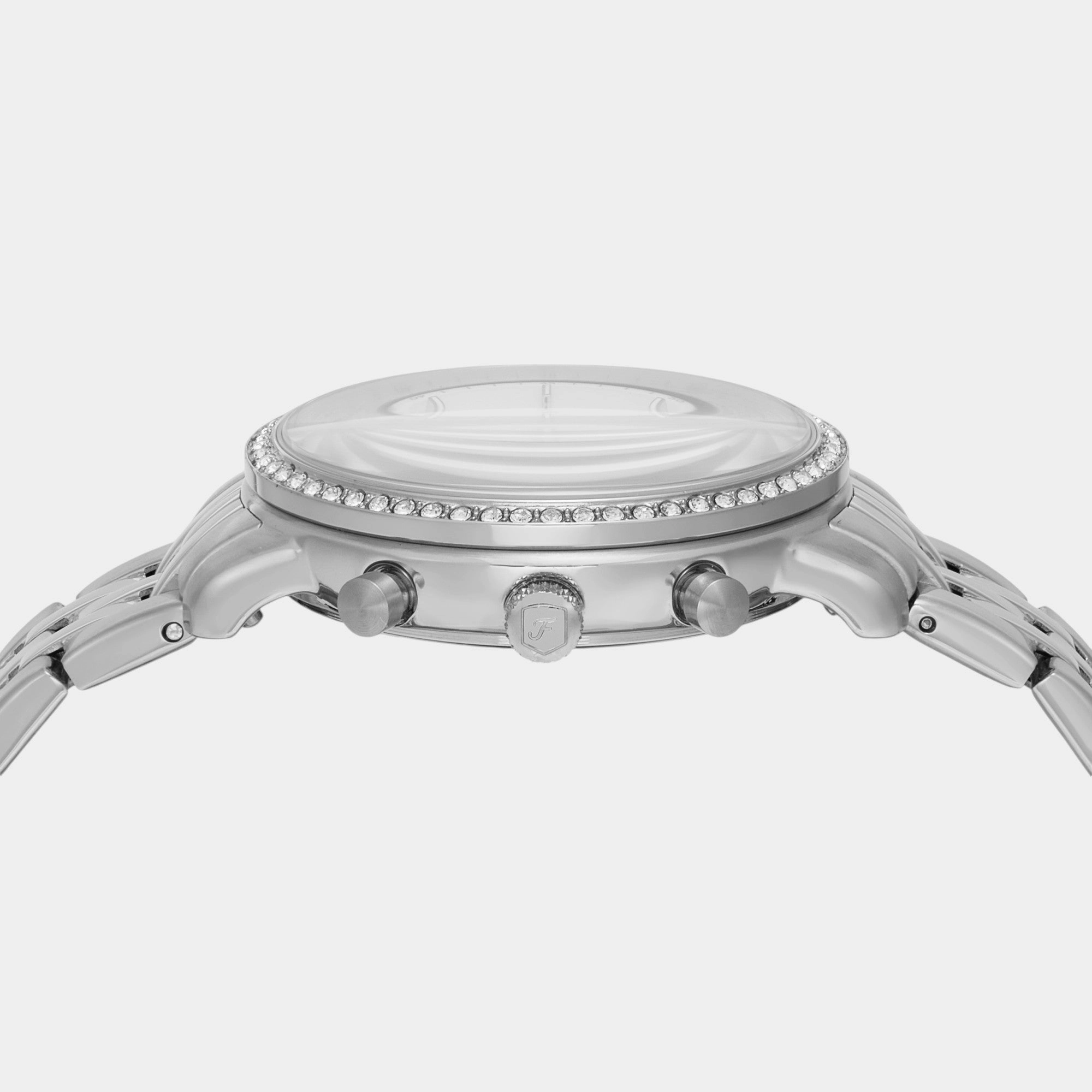 Women Quartz White Dial Chronograph Stainless Steel Watch ES5357