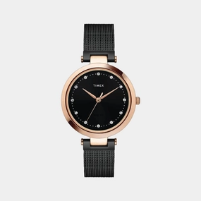 Women's Black Analog Stainless Steel Watch TWEL11826