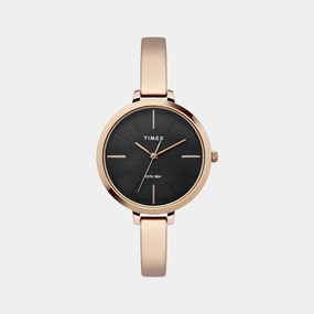 Women's Black Analog Stainless Steel Watch TWEL12805