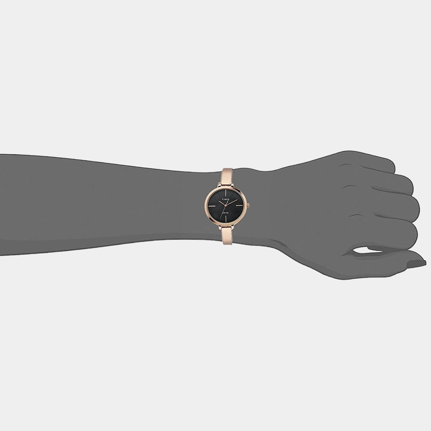 Women's Black Analog Stainless Steel Watch TWEL12805