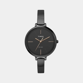 Women's Black Analog Stainless Steel Watch TWEL12815