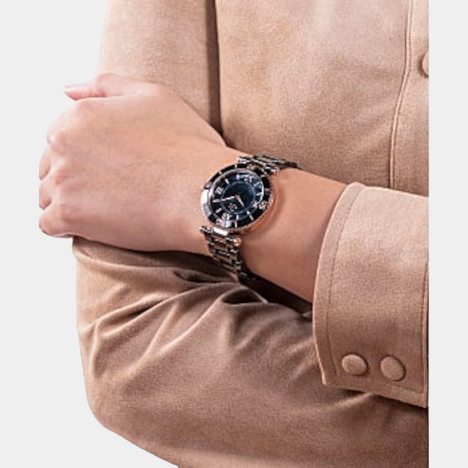 Women's Black Analog Stainless Steel Watch Z05006L2MF