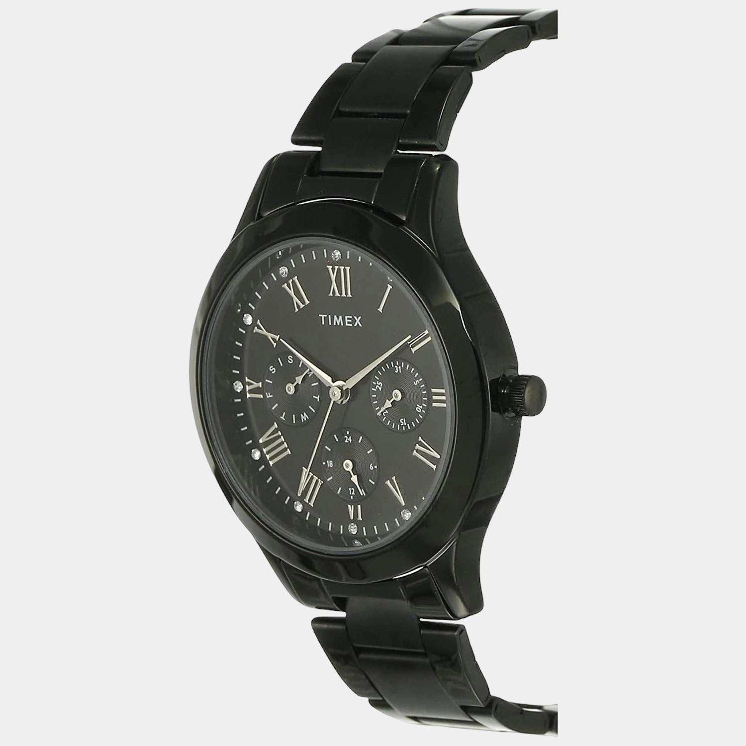 Women's Black Stainless Steel Chronograph Watch TW000Q809