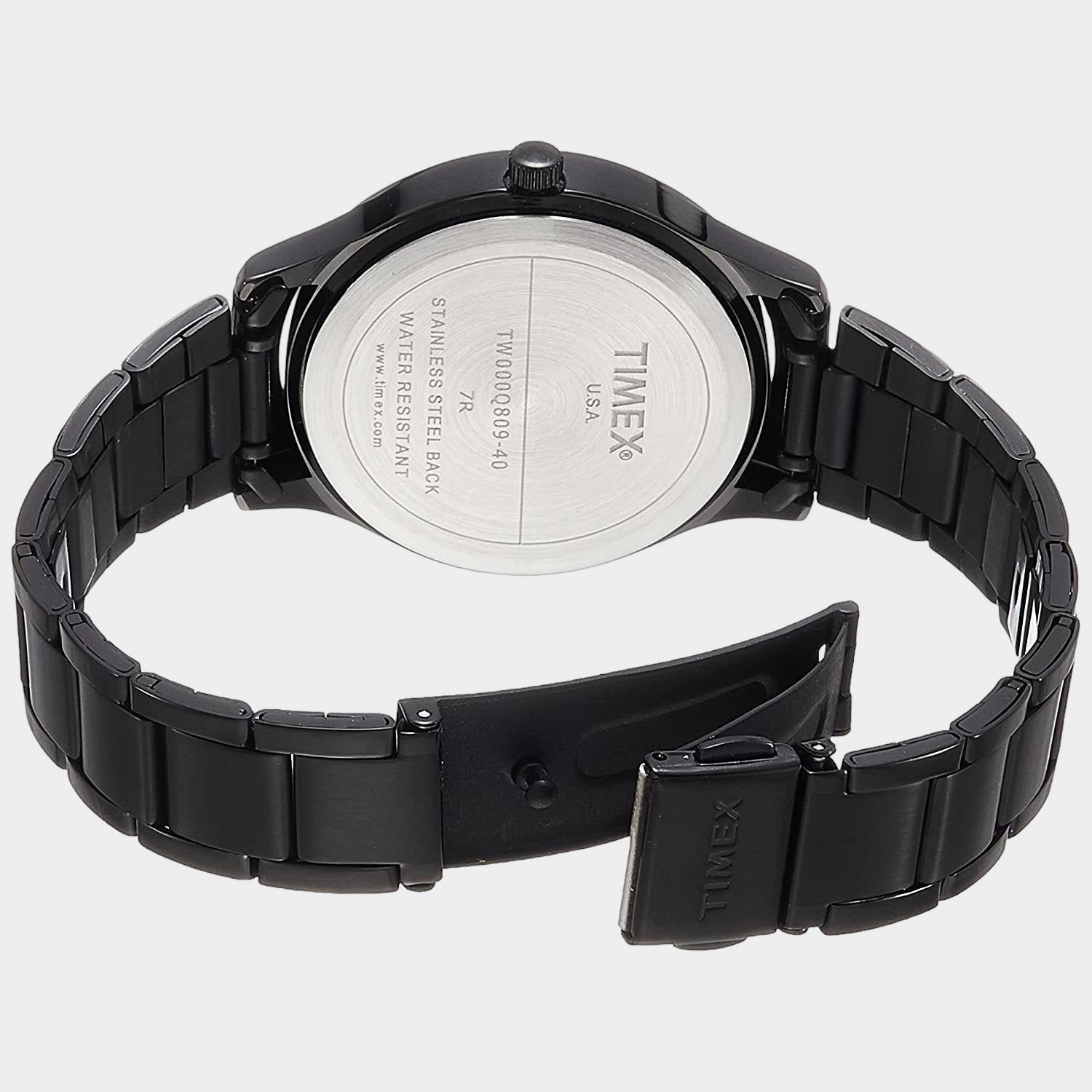 Women's Black Stainless Steel Chronograph Watch TW000Q809