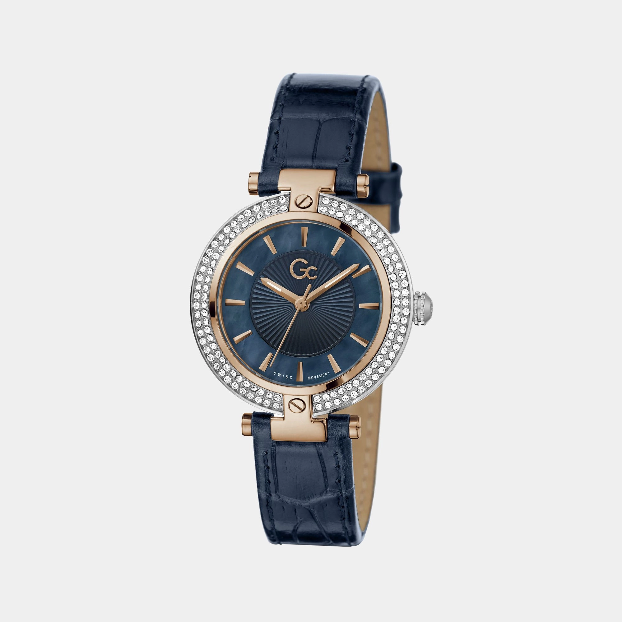Women's Blue Analog Genuine Leather Watch Z22003L7MF