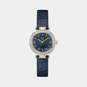 Women's Blue Analog Genuine Leather Watch Z22003L7MF