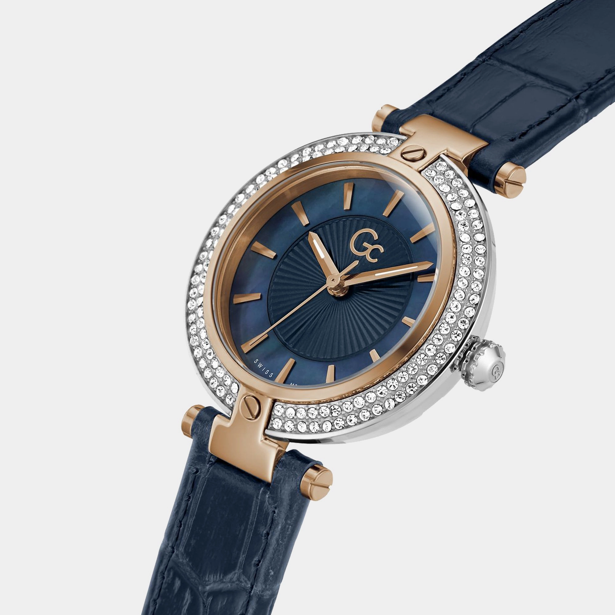 Women's Blue Analog Genuine Leather Watch Z22003L7MF