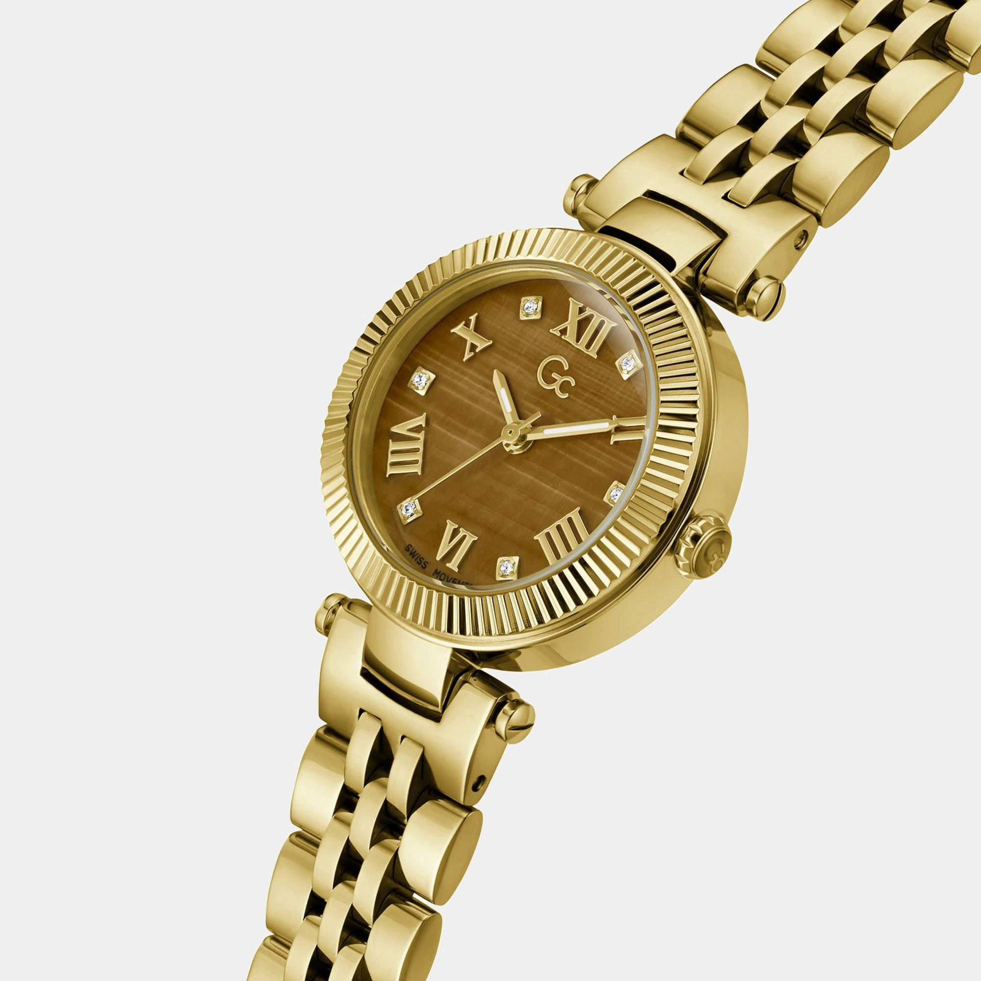 Women's Brown Dial Analog Stainless Steel Watch Z02005L4MF